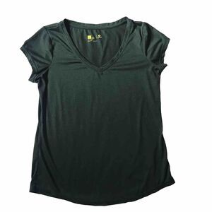 XERSION Activewear T-Shirt Emerald Green Short Sleeve V-Neck Top Women M Workout